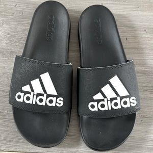 Adidas adilette unisex comfort slides men’s 8 women 10 black